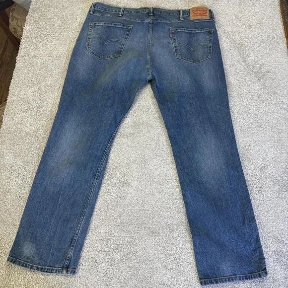 Levi's Blue Denim Jeans Relaxed Fit 42x30 Men's - Picture 5 of 7